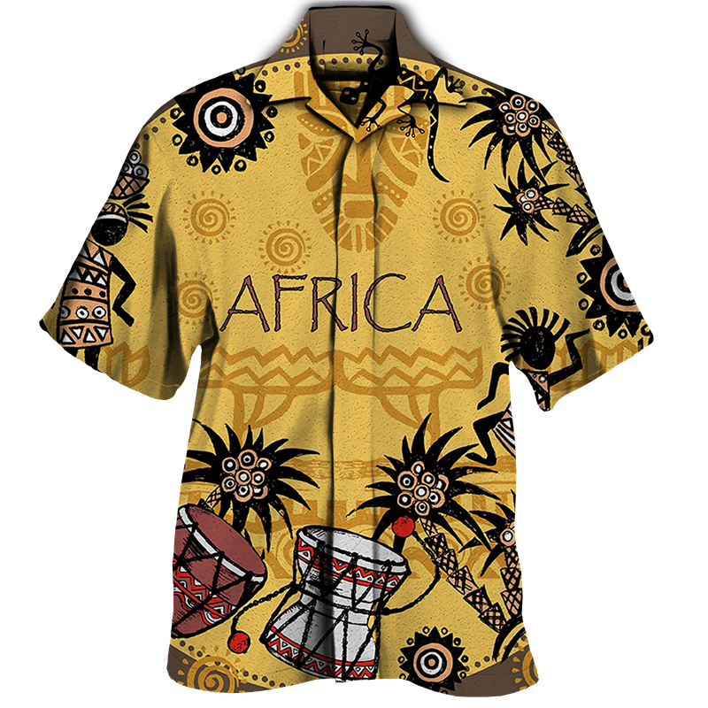 Summer Men’s African Printed Shirt-
