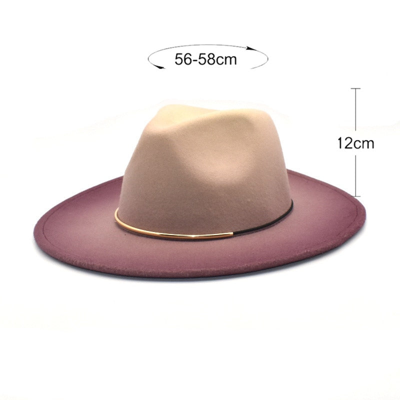 Vintage Felt Fedora Gentleman Elegant Hat