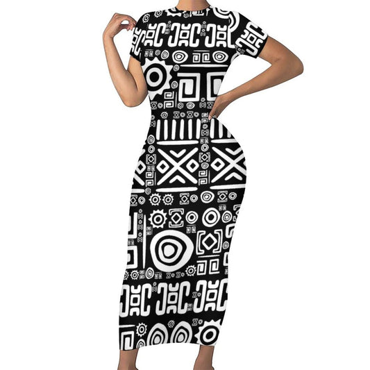 African Print Bodycon Dress