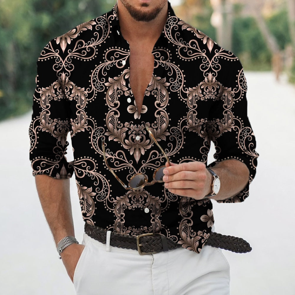 Men’s Long Sleeve Luxury Social Shirt